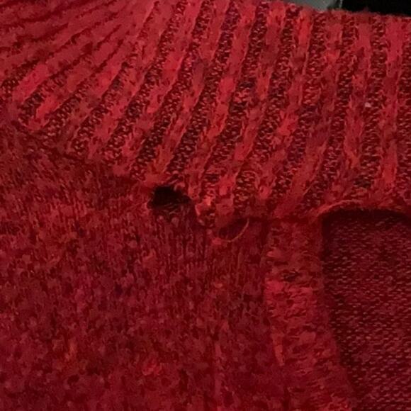 BCX Women’s Trapeze Pullover Mock Cold Shoulder Top Long Sleeve M Fall Boho Cozy - Picture 9 of 11